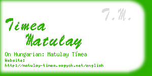 timea matulay business card